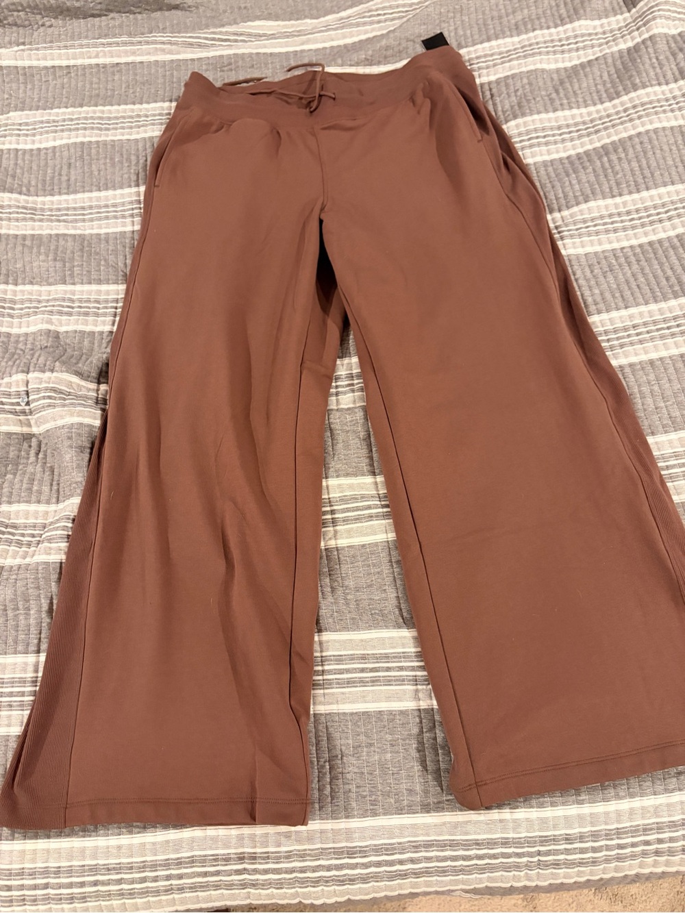 NWT Ideology Women’s XL Wide Leg Drawstring Pants in Brown